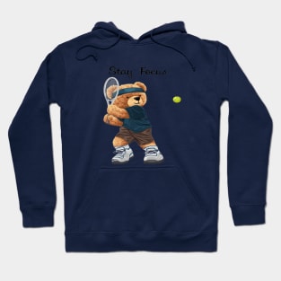 BEAR PLAYING TENNIS Hoodie